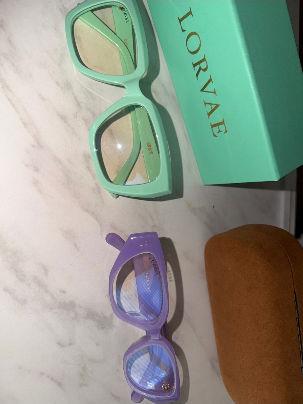 LORVAE Mint and Lilac Women’s Fashion Sunglasses